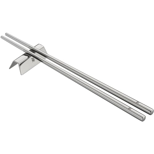 WMF Nuova Chopstick 6-teilig, Essstäbchen mit Besteckbänkchen für 2 Personen Cromargan Edelstahl rostfrei poliert spülmaschinengeeignet von WMF