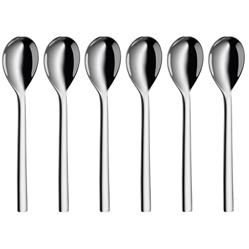 WMF Nuova Kaffeebecherlöffel Set 6-teilig, Kaffeelöffel groß 15,5 cm, Teelöffel Cromargan Edelstahl poliert,spülmaschinengeeignet, von WMF