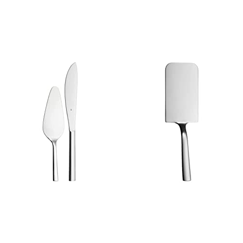 WMF Nuova Obst-/ Kuchenbesteck Set 2-teilig, Tortenmesser, Tortenheber, Cromargan Edelstahl poliert, spülmaschinengeeignet & Nuova Lasagneheber 25 cm, Pizzaheber, Cromargan Edelstahl poliert von WMF