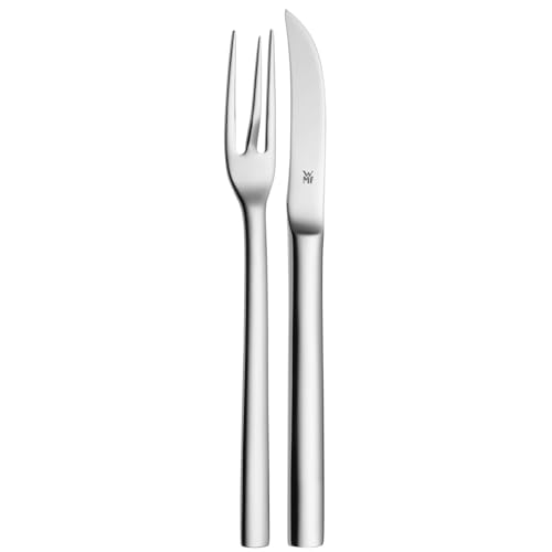 WMF Nuova Pellkartoffelbesteck Set 2-teilig, Pellkartoffelgabel Pellkartoffelmesser Cromargan Edelstahl poliert spülmaschinengeeignet, L 16 cm von WMF