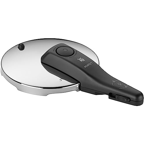 WMF Perfect Ersatzdeckel für Schnellkochtopf 2,5l, Dampfkochtopf 18 cm, Cromargan Edelstahl poliert, Kunststoffgriff, 2 Kochstufen Einhand-Kochstufenregler von WMF