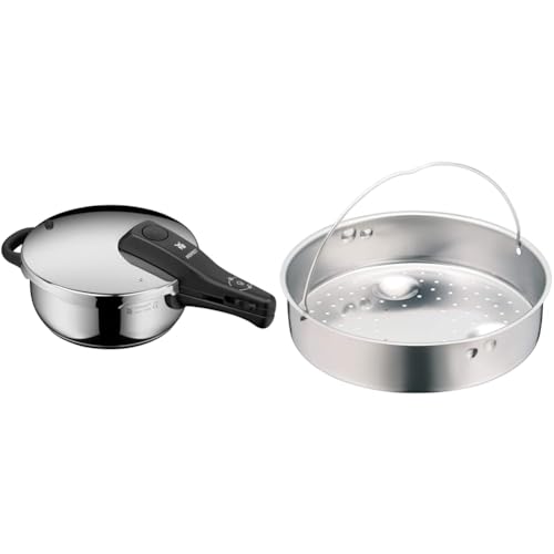 WMF Perfect One Pot Schnellkochtopf Induktion 3l & Schnellkochtopf-Zubehör, Dampfer-Einsatz gelocht, 5,8 cm, für Schnellkochtöpfe 3,0-8,5l, Cromargan Edelstahl, spülmaschinengeeignet von WMF