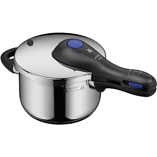 WMF Perfect Plus One Pot Schnellkochtopf Induktion 2,5l, Dampfkochtopf mit Flammschutz, großes Kochsignal, 2 Kochstufen, abnehmbarer Deckelgriff, Einhand-Kochstufenregler, Cromargan Edelstahl poliert von WMF