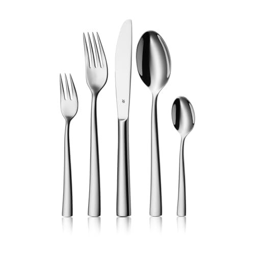 WMF Philadelphia Besteck Set 12 Personen, Besteck 60 teilig, Monobloc-Messer, Cromargan Edelstahl poliert, glänzend, spülmaschinengeeignet von WMF