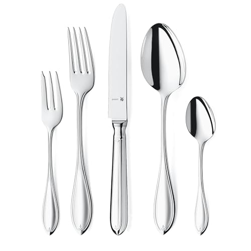 WMF Premiere Edelstahl Besteck Set 6 Personen, Essbesteck Set 30 teilig, Hohlheftmesser, Cromargan protect poliert, kratzbeständig, spülmaschinenfest von WMF