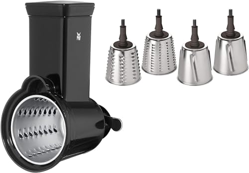 WMF Profi Plus Gemüseschneider mit 4 Schneideinsätze für Gemüse, Obst, Käse, Edelstahl, Zubehör passend zur WMF Profi Plus / Küchenminis Küchenmaschine von WMF