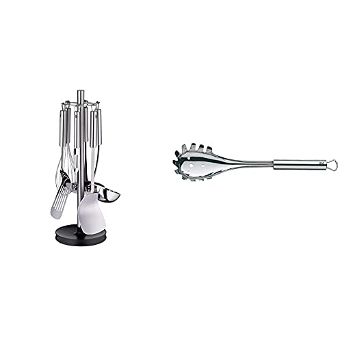 WMF Profi Plus Küchenhelfer Set 7-teilig, Ständer mit 6 Helfern, Schöpflöffel, Schaumlöffel & Profi Plus Spaghettilöffel 32 cm, Cromargan Edelstahl teilmattiert WMF Profi Plus Küchenhelfer Set 7-teilig, Ständer mit 6 Helfern, Schöpflöffel, Schaumlöffel & Profi Plus Spaghettilöffel 32 cm, Cromargan Edelstahl teilmattiert von WMF