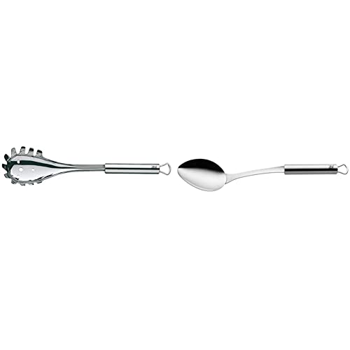 WMF Profi Plus Spaghettilöffel 32 cm, Cromargan Edelstahl teilmattiert, spülmaschinengeeignet & Profi Plus Servierlöffel 32 cm, Cromargan Edelstahl teilmattiert, spülmaschinengeeignet von WMF