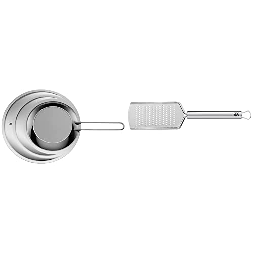 WMF ProfiPlus Spritzschutz mit einschiebbarem Griff spülmaschinengeeignet & Käsereibe 25 cm Profi Plus Cromargan Edelstahl rostfrei teilmattiert spülmaschinengeeignet von WMF