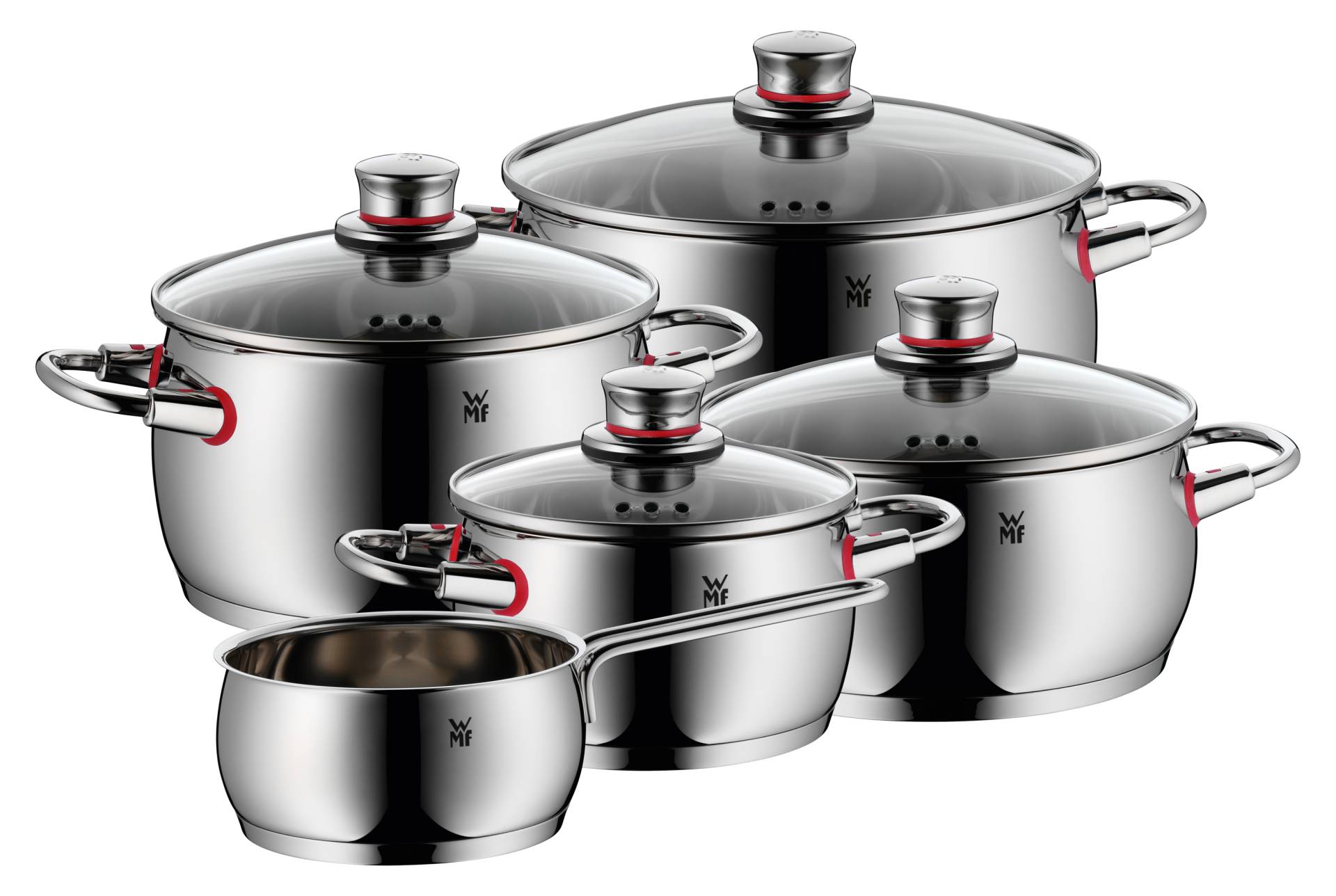 WMF Quality One Topf-Vorteils-Set* in Edelstahl/rot von WMF
