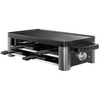 WMF Raclette "Master, indirekte LED-Beleuchtung, Keramikbeschichtung" 8 Stk. Raclettepfännchen 1.500 W Variable Temperatur, spülmaschinengeeignete Pfännchen und Spatel von WMF