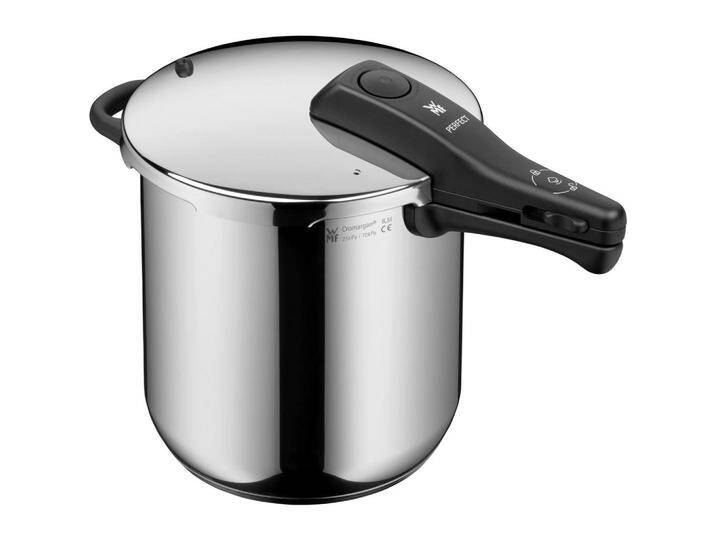 WMF SCHNELLKOCHTOPF Perfect, Schwarz, Edelstahl, Metall, 8,5 L, abnehmbare Griffe, Kochen, Töpfe, Schnellkochtöpfe von WMF