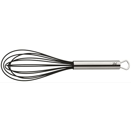 WMF Profi Plus Schneebesen mit Silikondrähte 25 cm, Cromargan Edelstahl mattiert, Silikon, Rührbesen, Quirl, spülmaschinengeeignet, hitzebeständig bis 200°C von WMF
