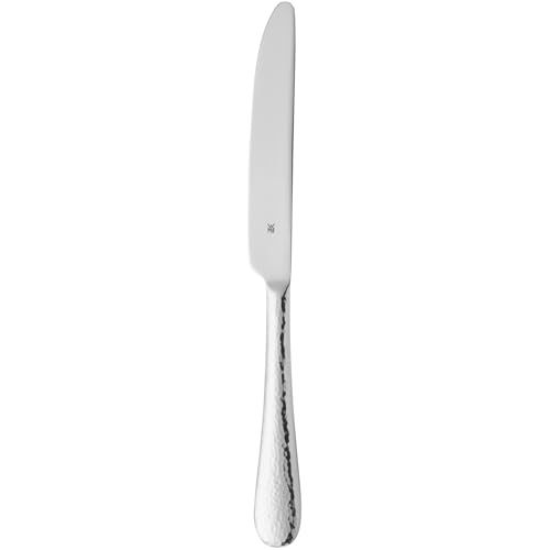 WMF Sitello Menümesser 23,8 cm, Tafelmesser, Monobloc-Messer, Cromargan Edelstahl poliert, Hammerschlag, ergonomisch, glänzend, spülmaschinengeeignet, silber von WMF