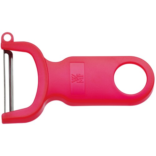 WMF Gourmet Sparschäler Pendelklinge 11 cm, Gemüseschäler einschneidig, Pendelschäler, Kunststoff, spülmaschinengeeignet, Kartoffelschäler, rot von WMF