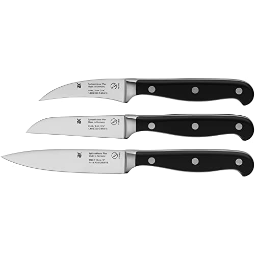 WMF Spitzenklasse Plus Messerset 3teilig, Made in Germany, 3 Messer geschmiedet, Küchenmesser Set, Spezialklingenstahl von WMF
