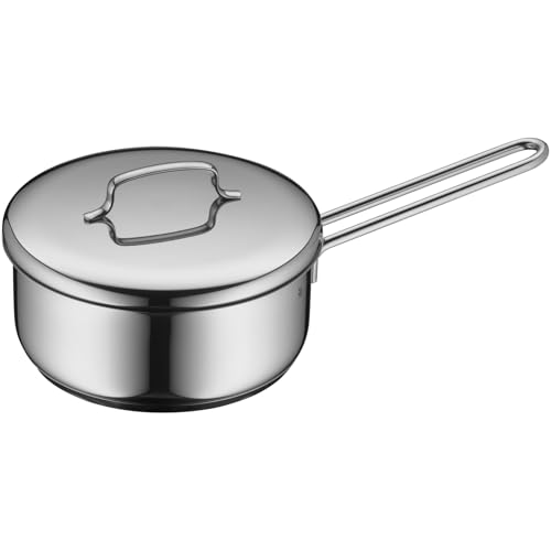 WMF Mini Stielkasserolle 16cm, klein, Metalldeckel, kleiner Topf Induktion 1,2l, Cromargan Edelstahl, stapelbar, für kleine Portionen, Singlehaushalt von WMF