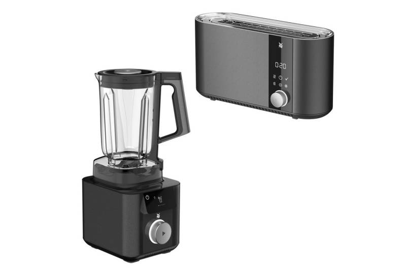 WMF Thermobecher und Hochleistungsmixer Set 2-teilig Master Series, 2 Scheiben, XXL-Toast, Standmixer mit Mixbehälter 1,75l von WMF