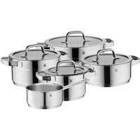 WMF Topf-Set "Compact Cuisine, Topfset Induktion mit Glasdeckel, stapelbar" Set, 9 Stk. tlg. Cromargan Edelstahl Rostfrei 18/10 von WMF