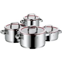 WMF Topf-Set "Function 4", Cromargan Edelstahl Rostfrei 18/10, (Set, 8 tlg.), wärmereduzierende Griffe, mit 4 Abgießfunktionen, Innenskalierung von WMF