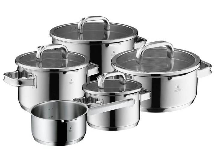 WMF Topf-Set Function 4 Advanced, Cromargan® Edelstahl rostfrei 18/10 (Vorteils-Set, 1xBratentopf mit Deckel, 3xFleischtopf mit Deckel von WMF