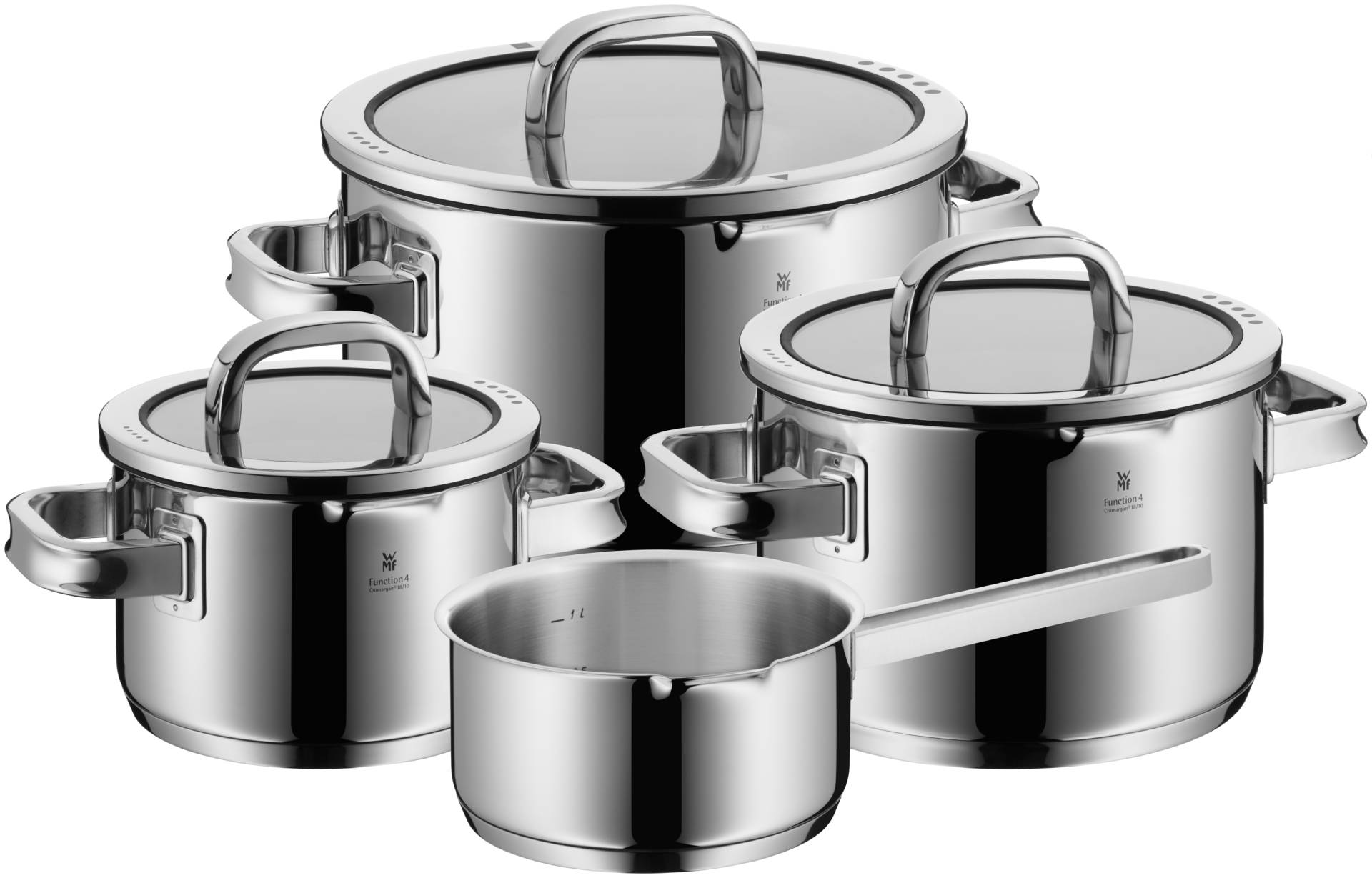 WMF Topfset 4-tlg. Black FUNCTION 4 in Edelstahl von WMF