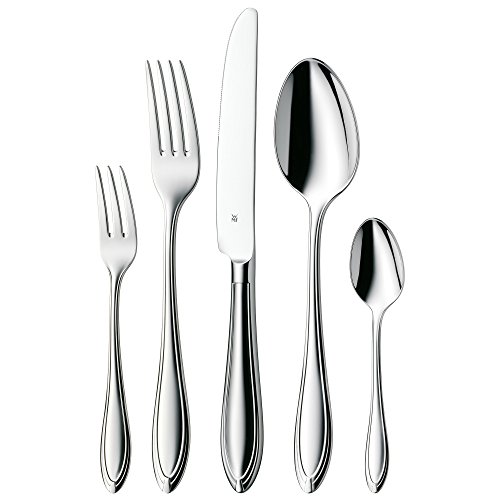 WMF Verona Besteckset, 12 Personen, 60-teilig, Monobloc-Messer, Cromargan Edelstahl poliert, glänzend, spülmaschinengeeignet von WMF