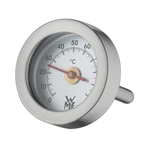 WMF Vitalis Thermometer, Ersatzteil für Dampfgarer Glasdeckel rechteckig, Thermometer Küche, Cromargan Edelstahl poliert, backofenfest von WMF