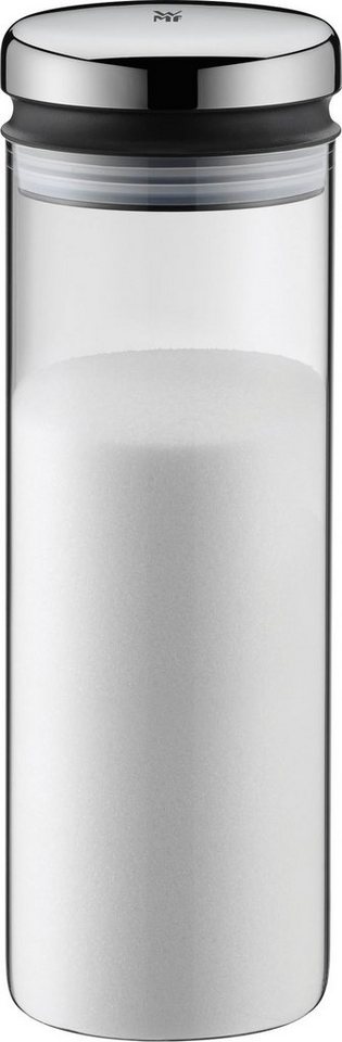 WMF Vorratsglas Depot, Cromargan® Edelstahl Rostfrei 18/10, Glas, Kunststoff, (1-tlg), verschließt aromadicht von WMF