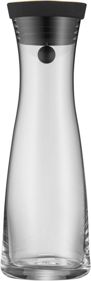 WMF Wasserkaraffe Basic, 1 Liter, Glaskaraffe, integriertes Sieb, tropffrei von WMF