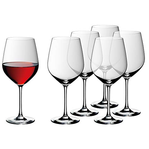 WMF Easy Plus Burgunder Weingläser Set 6-teilig, 700ml, Kristallglas, spülmaschinengeeignet, transparent von WMF