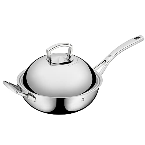 WMF Multiply Wokpfanne 28 cm, Wok Induktion unbeschichtet, Metalldeckel mit Wrasenabzug, Mehrschichtmaterial, Cromargan Edelstahl, Alumiuniumkern WMF Multiply Wokpfanne 28 cm, Wok Induktion unbeschichtet, Metalldeckel mit Wrasenabzug, Mehrschichtmaterial, Cromargan Edelstahl, Alumiuniumkern von WMF