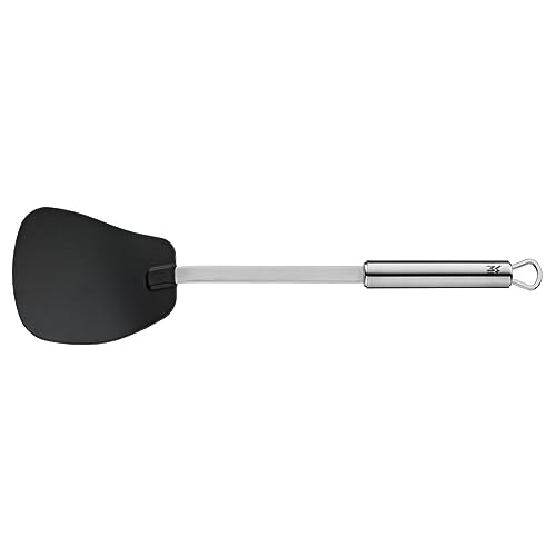 WMF Profi Plus Wok Wender Kunststoff 36,2 cm, Wok Pfannenwender, Cromargan Edelstahl teilmattiert, Kunststoffvorderteil, spülmaschinengeeignet, hitzebeständig von WMF