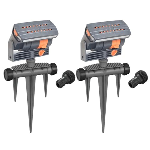 16 Düsen oszillierende Sprinkler einstellbare Wassersprinkler for Garten (2PCS) von WMFASBAG