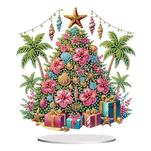 2D Flachdruck Ozean Weihnachtsbaum DIY Tisch Diamant Malerei Ornament Kit von WMFASBAG