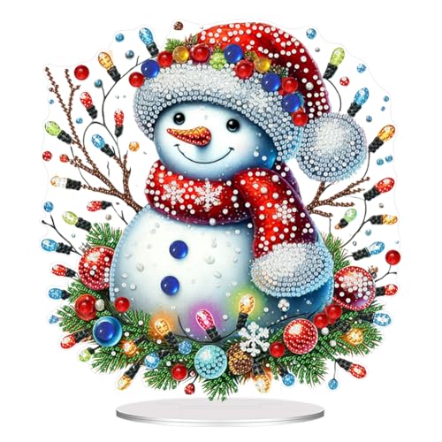 2D Flat Print Weihnachten DIY Single Side Drill Desktop Art Decor Kits (Haus) von WMFASBAG