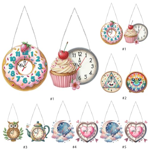 2pcs diy Malerei Ornament mit Uhr Funktion Home Decor Kunsthandwerk von WMFASBAG