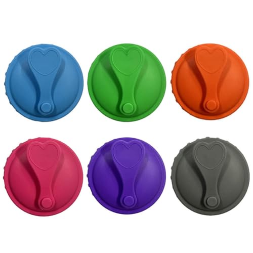 6 PCs Silikon Soda Dose Deckel wiederverwendbares Soda Dose Abdeckung Getränkesparende Kappenschutz for Sprudelgetränke for Camping und Reisen im Freien for Outdoor -Partys von WMFASBAG