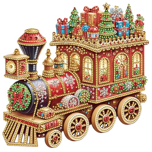 6pc Teil Drill Xmas Train Malerei Kit Special Form 30x30cm Kunst von WMFASBAG