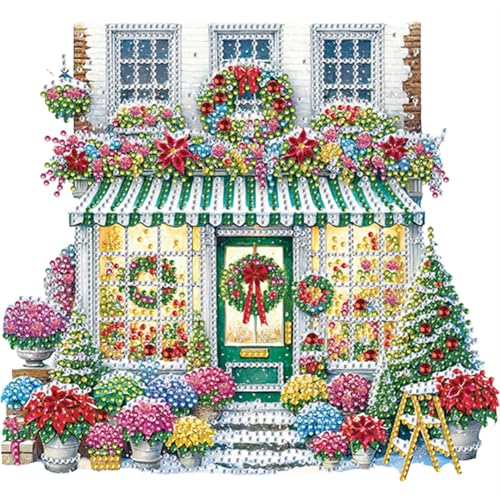 6pcs partielle Bohrer Weihnachts -Diamantmalerei Kits Spezielle Form 30x30 cm Wanddekoration von WMFASBAG