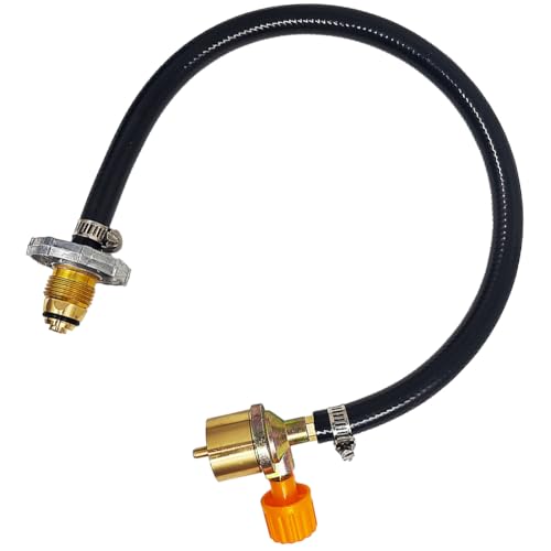 Gasherd-Propan-Nachfülladapter mit EIN-Aus-Steuerventil, Gasflaschen-Füllgasadapter, Kupfer-Gasadapter, Verbindungsschlauch, Aluminiumlegierung, Propan-Nachfülladapterschlauch for Outdoor-Camping von WMFASBAG