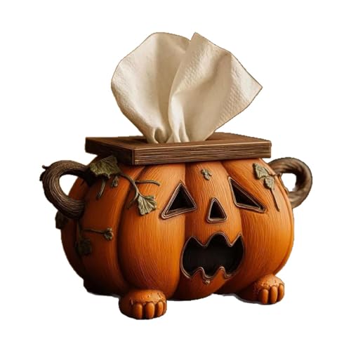 Halloween Pumpkin Tissue Box Halter Jack-O-Lanterngewebespender Halloween Tissue Halter Dekorative Serviettenspender for Halloween Decor von WMFASBAG