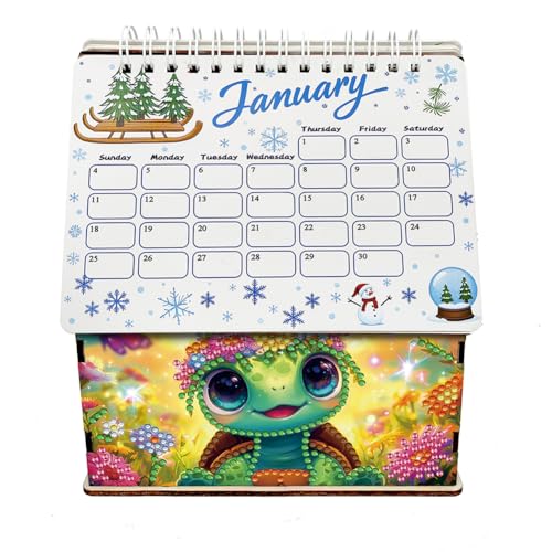 WMFASBAG 2026 Kalender Malerei Kit Turtle DIY Art Desk Kalender von WMFASBAG