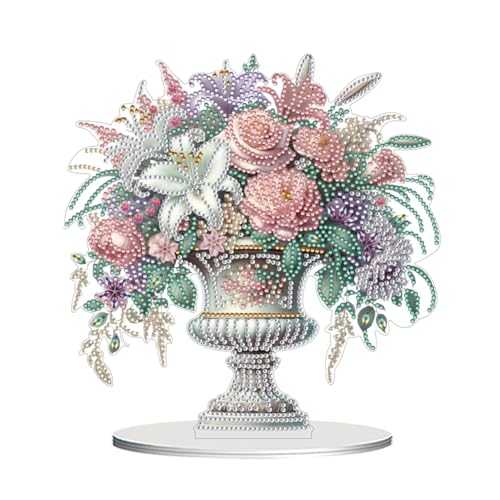 WMFASBAG 2D Flache Vase DIY Desktop Kunst Kit Malerei Desktop Ornament Set von WMFASBAG