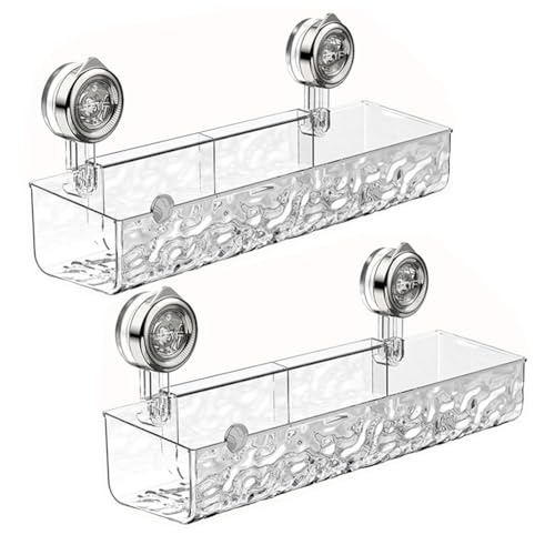 WMFASBAG 2pcs Saugnapfbecher Kein Bohrwand Caddy Floating Regal for Badezimmer (klar) von WMFASBAG