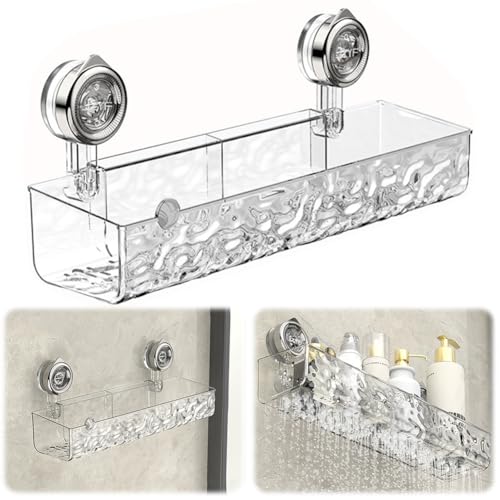 WMFASBAG 2pcs Saugnapfbecher Kein Bohrwand Caddy Floating Regal for Badezimmer (klar) von WMFASBAG