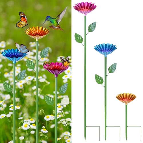 WMFASBAG 3 PCs Bienenbecher mit Steck Metall Bienen Wasser Feeder Form Stehende Bienenfuttermittel for Garten Yard Rasendekoration von WMFASBAG