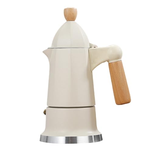WMFASBAG 3 Tasse Moka Pot Herd Kaffeemaschine Percolator Italienische Kaffeemaschine (weiß) von WMFASBAG