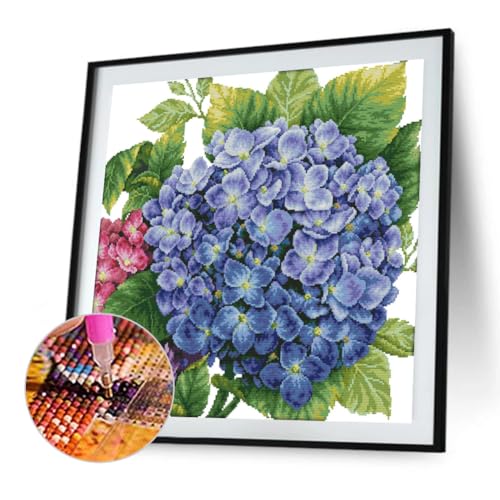 WMFASBAG 5d DIY Full Square Drill Partial AB -Bohrer Diamant -Malerei Hyacinth Kit 50x50 cm von WMFASBAG