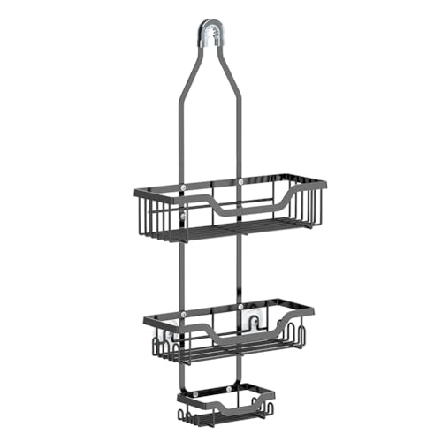 WMFASBAG Dusch Caddy Organizer Hängende Dusch Organizer Multifunktion über Duschkopflagerregal mit Haken Dusch Organizer Rack for Shampoo Conditioner von WMFASBAG